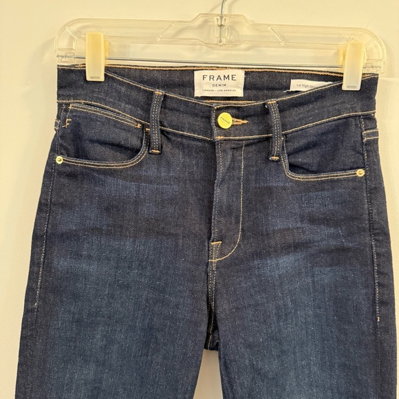 Women’s Frame Denim dark wash Le High skinny crop Jeans - Picture 2 of 8
